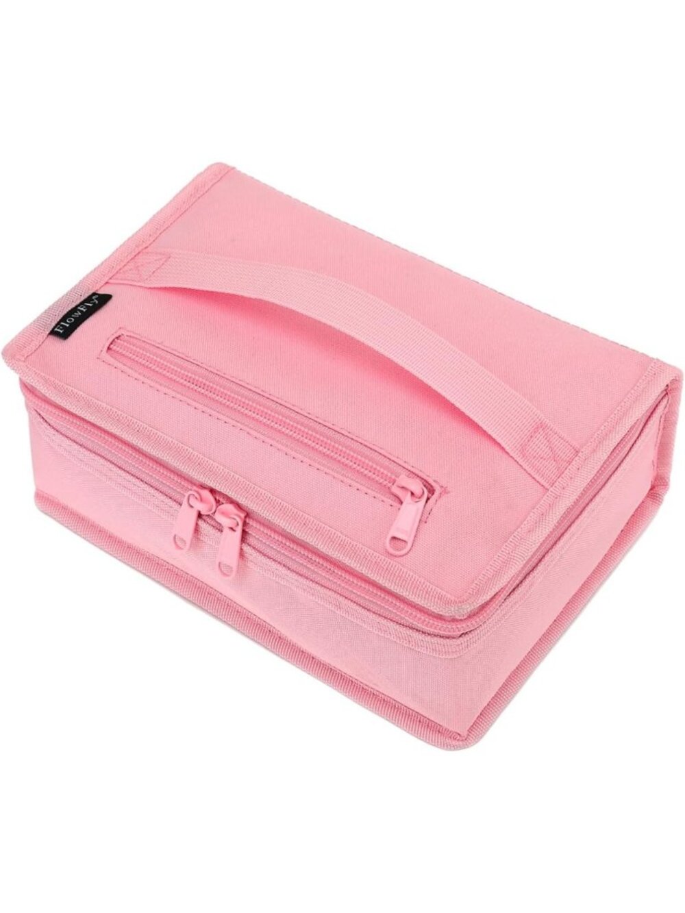 Insulated Mini Cooler Lunch Bag - Portable Soft Tote for Work & School, Pink